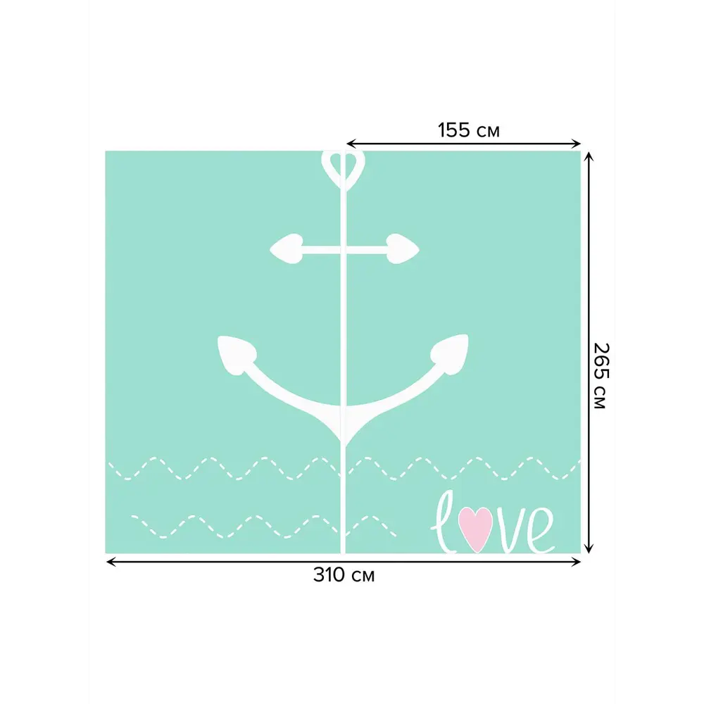 Фото 3 Тюль на шторной ленте Символ морской любви 310х265 см рисунок природный цвет бирюзовый Фото 3 Тюль на шторной ленте Символ морской любви 310х265 см рисунок природный цвет бирюзовый