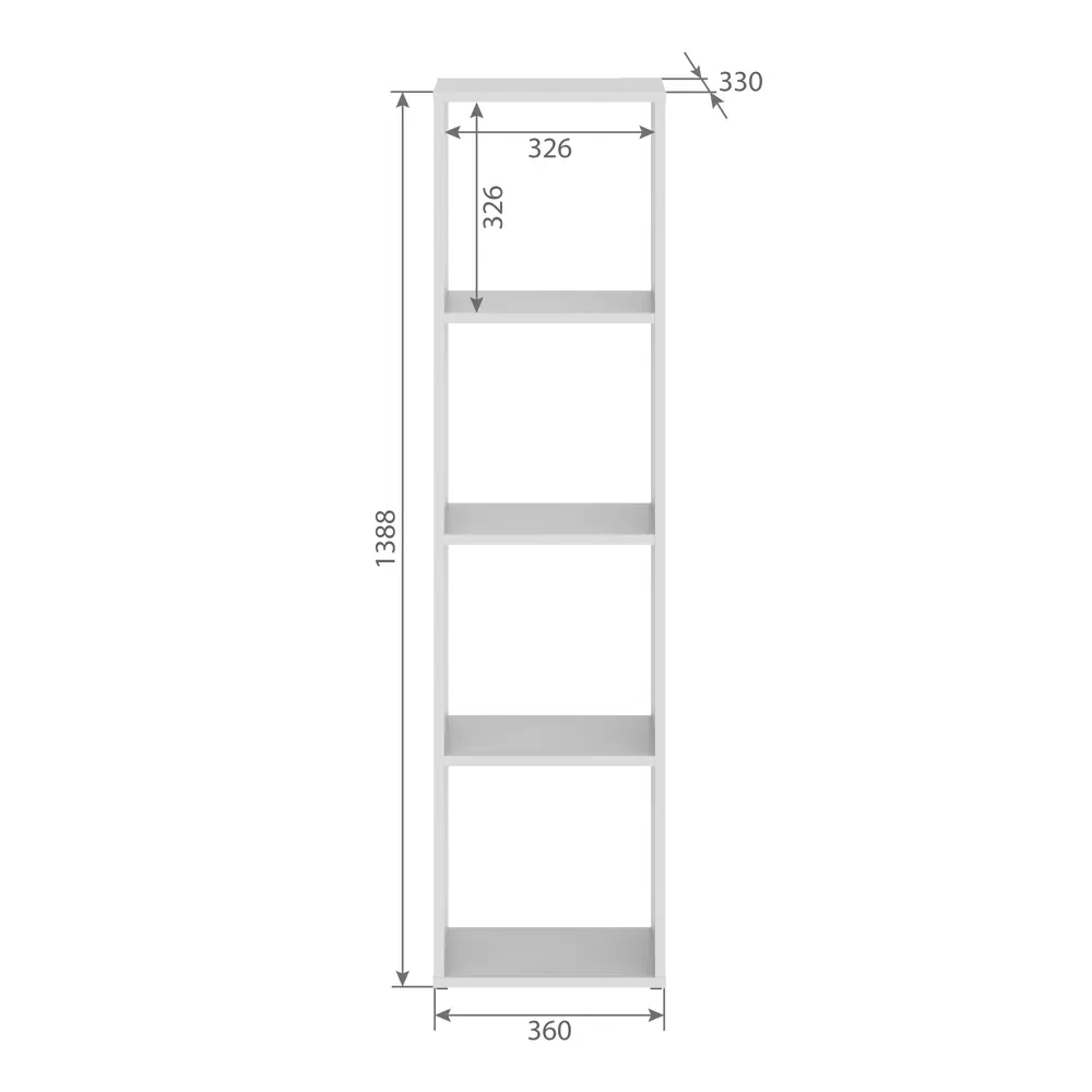 Фото 6 Стеллаж Skyland 36x138x33 см ЛДСП цвет белый нагрузка на полку до 5 кг Фото 6 Стеллаж Skyland 36x138x33 см ЛДСП цвет белый нагрузка на полку до 5 кг