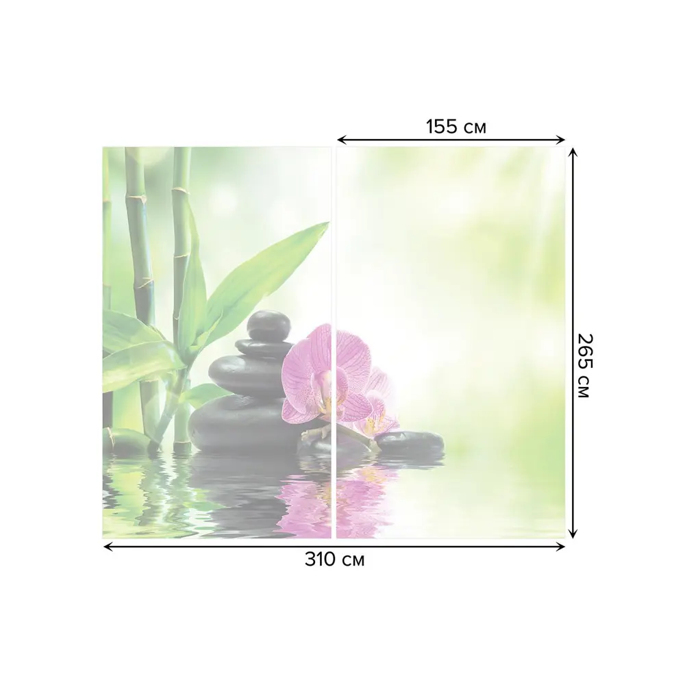 Фото 3 Тюль на шторной ленте JoyArty "Тайские радости" 310х265 см цвет розовый