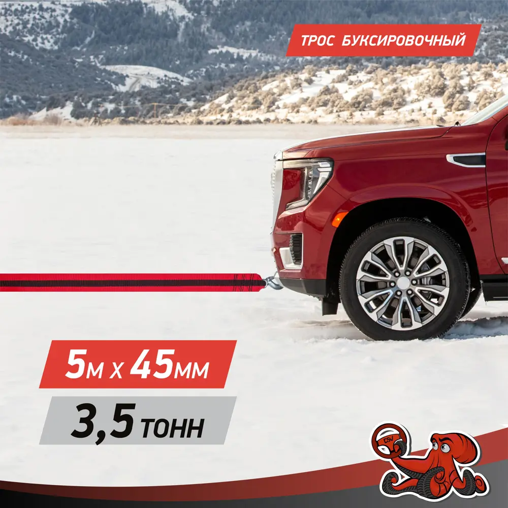 Фото 4 Трос буксировочный DSV R88135 3.5т 5 м лента с 2 крюками Фото 4 Трос буксировочный DSV R88135 3.5т 5 м лента с 2 крюками