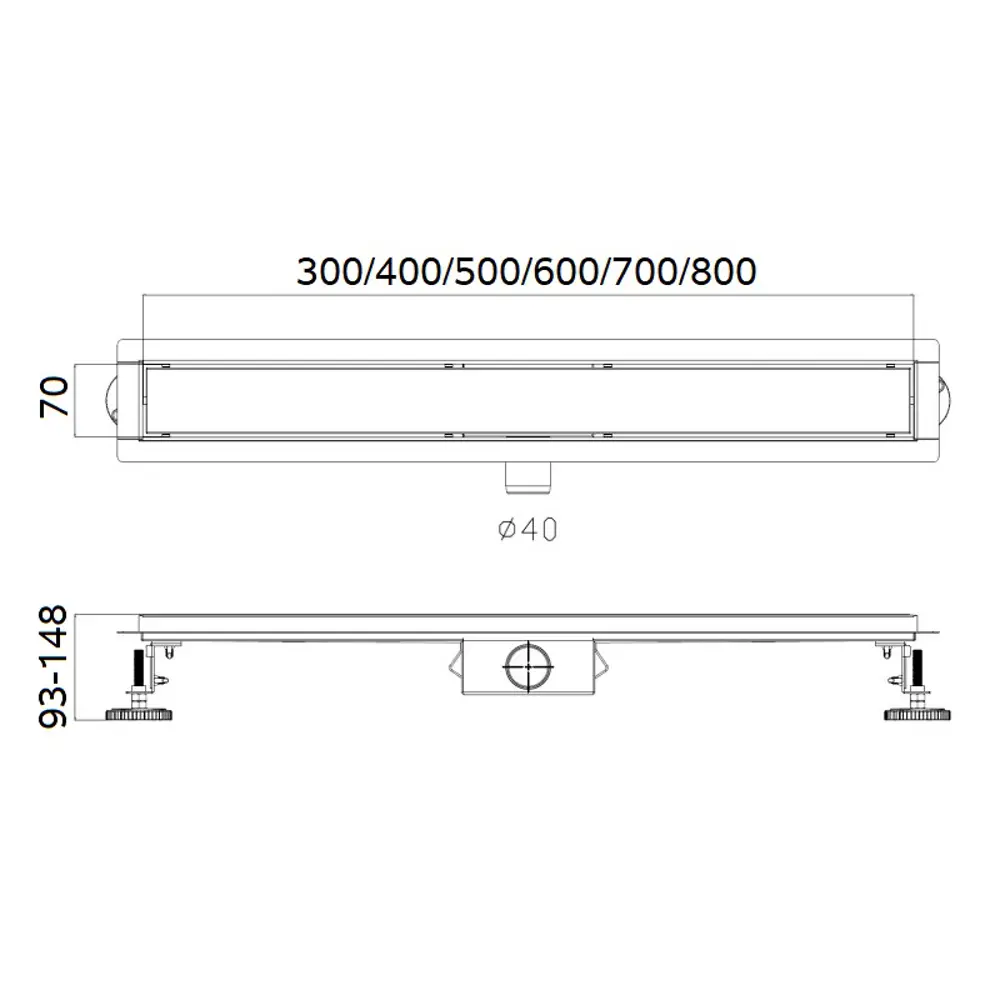 Фото 2 Душевой лоток Haiba HB94700 цвет сатин Фото 2 Душевой лоток Haiba HB94700 цвет сатин
