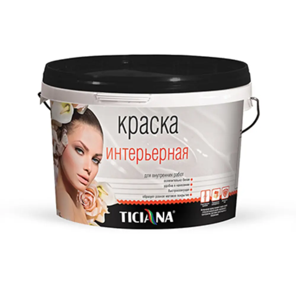 Фото Краска для стен и потолков TICIANA 4300000426 цвет белый 9 л Фото Краска для стен и потолков TICIANA 4300000426 цвет белый 9 л