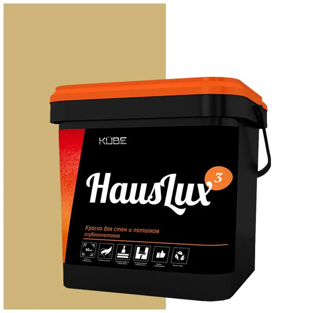 Фото Краска для стен и потолков UWFKUBE 10HausLux3Kube17 цвет топленое молоко 10 л Фото Краска для стен и потолков UWFKUBE 10HausLux3Kube17 цвет топленое молоко 10 л