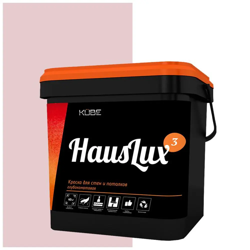 Фото Краска для стен и потолков HOLZER 10HausLux3Kube69 цвет светло-розовый 10 л Фото Краска для стен и потолков HOLZER 10HausLux3Kube69 цвет светло-розовый 10 л