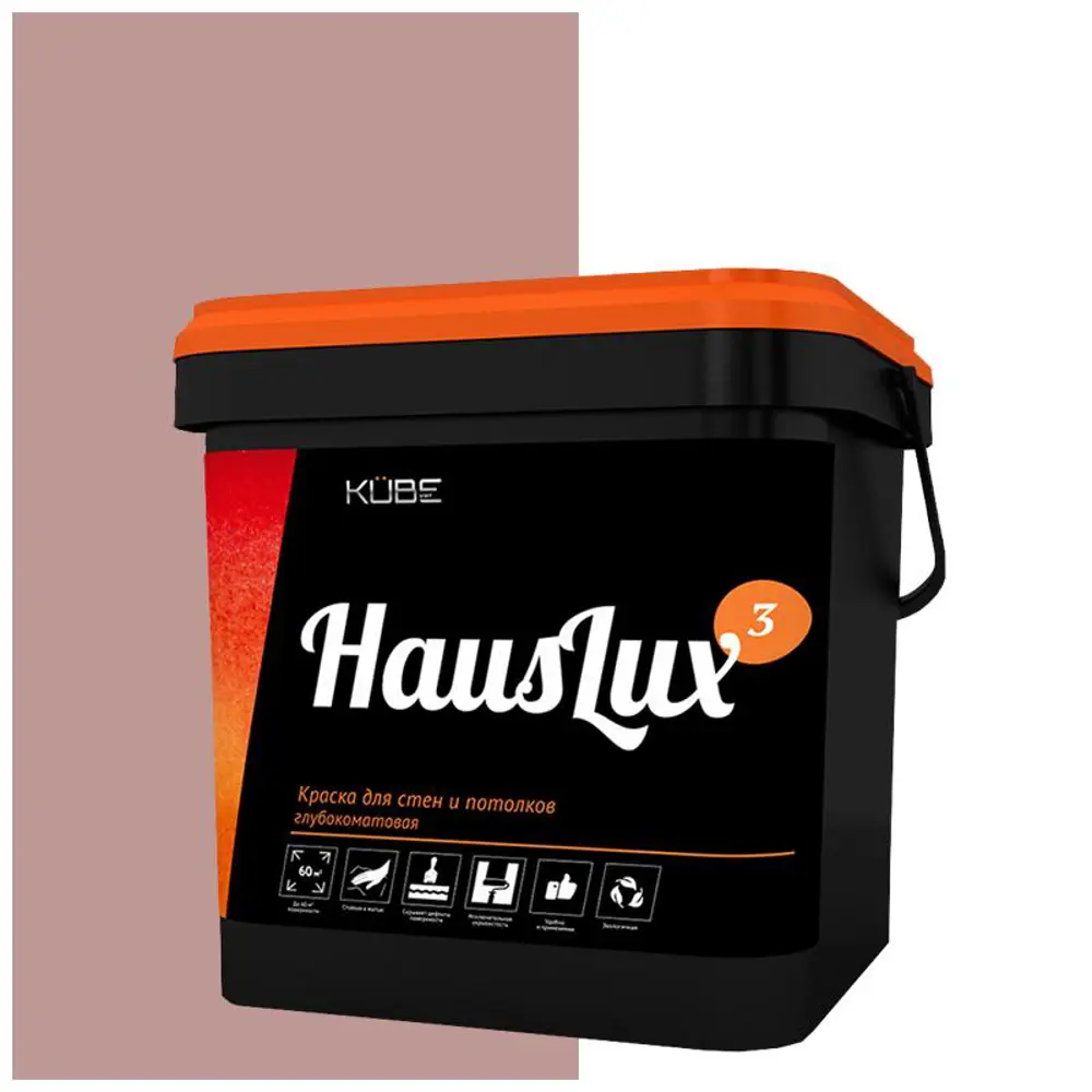 Фото Краска для стен и потолков HOLZER 10HausLux3Kube73 цвет светло-розовый 10 л Фото Краска для стен и потолков HOLZER 10HausLux3Kube73 цвет светло-розовый 10 л