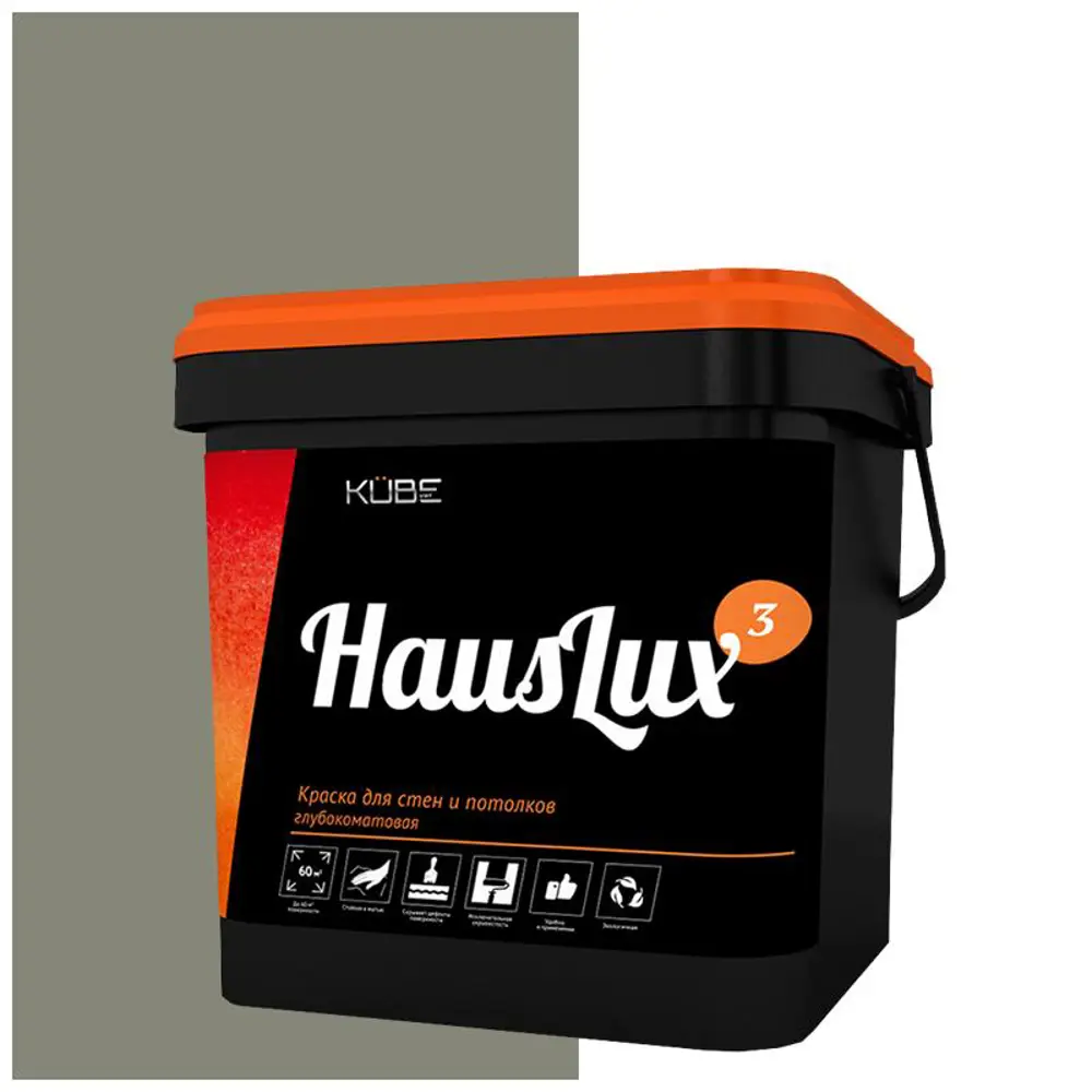 Фото Краска для стен и потолков HOLZER 10HausLux3Kube143 цвет серый шторм 10 л Фото Краска для стен и потолков HOLZER 10HausLux3Kube143 цвет серый шторм 10 л
