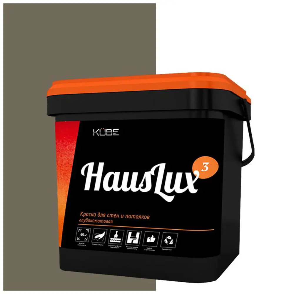Фото Краска для стен и потолков HOLZER 10HausLux3Kube149 цвет черный/коричневый 10 л Фото Краска для стен и потолков HOLZER 10HausLux3Kube149 цвет черный/коричневый 10 л