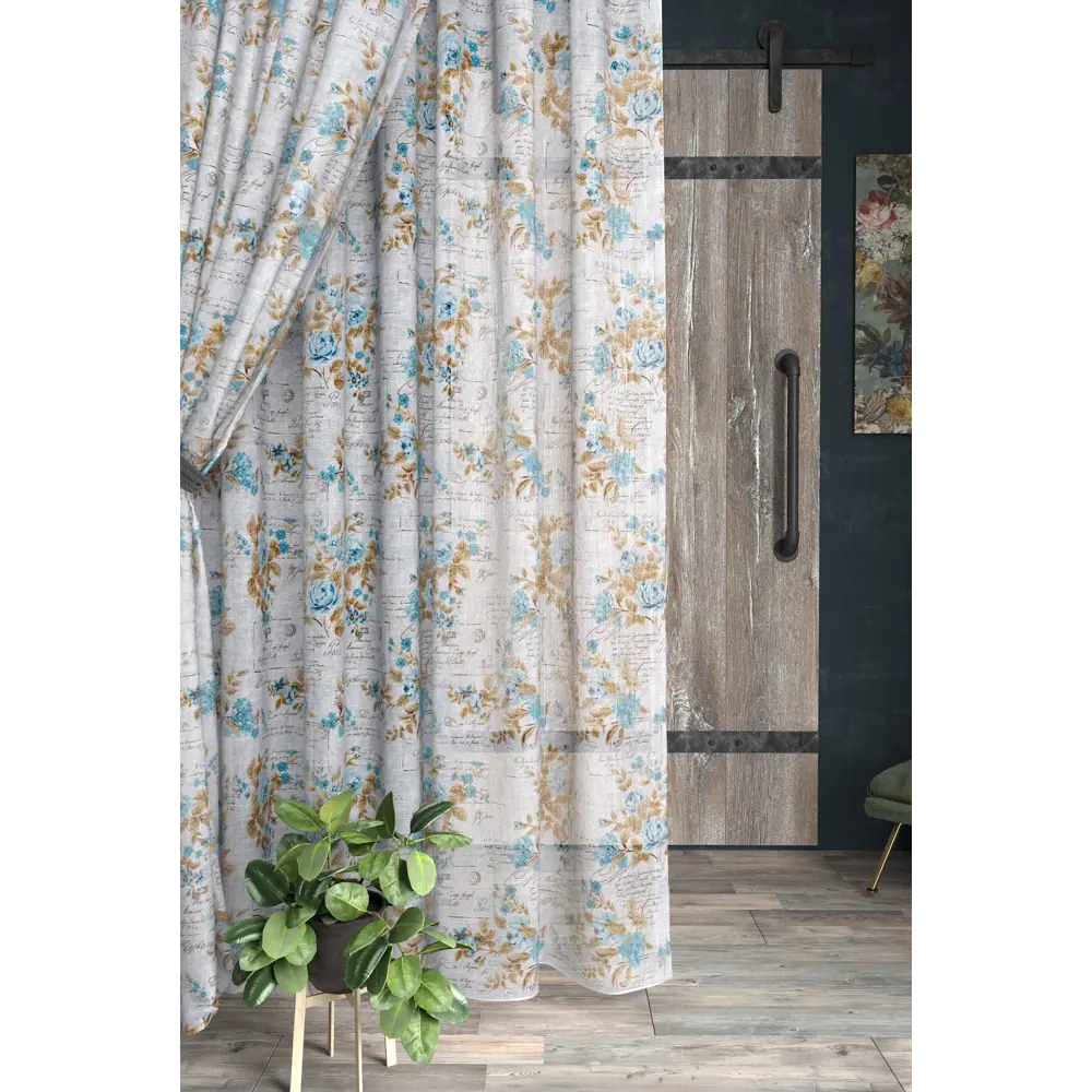 Фото 8 Тюль Гортензия YML2021 на шторной ленте, 270x400 см, цвет голубой Фото 8 Тюль Гортензия YML2021 на шторной ленте, 270x400 см, цвет голубой