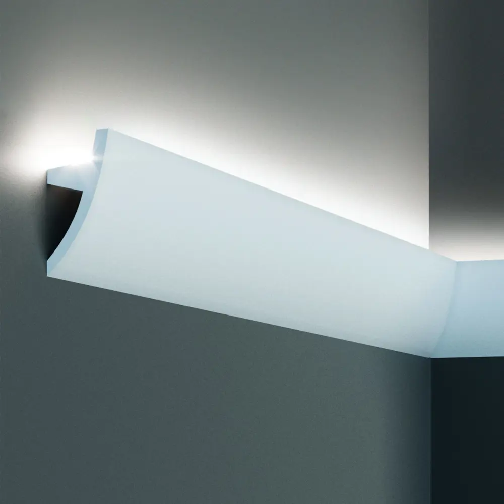 Фото 4 Молдинг для светодиодных систем непрямого освещения Tesori KF 502 75x36x2000 полиуретан, цвет белый