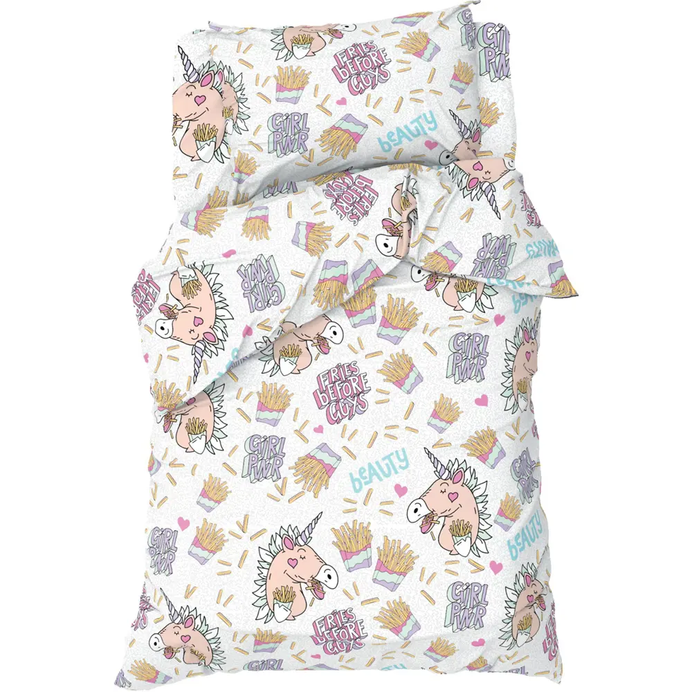 Фото Комплект постельного белья Этель 7582920, полутораспальный, бязь, разноцветный