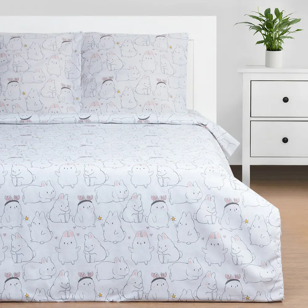 Фото Комплект постельного белья Этель 7787931, полутораспальный, бязь, разноцветный