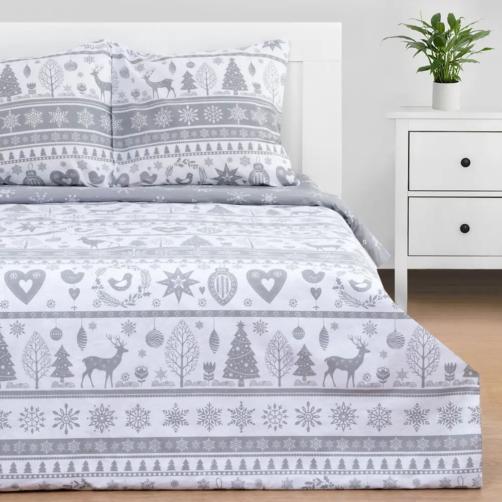 Фото Комплект постельного белья Этель 7103901, двуспальный, бязь, разноцветный