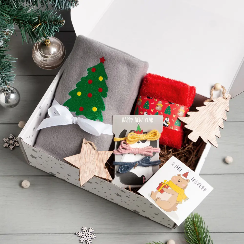 Фото Плед Этель 7149430, 75x100 см, флис, цвет серый, подарочный набор Фото Плед Этель 7149430, 75x100 см, флис, цвет серый, подарочный набор