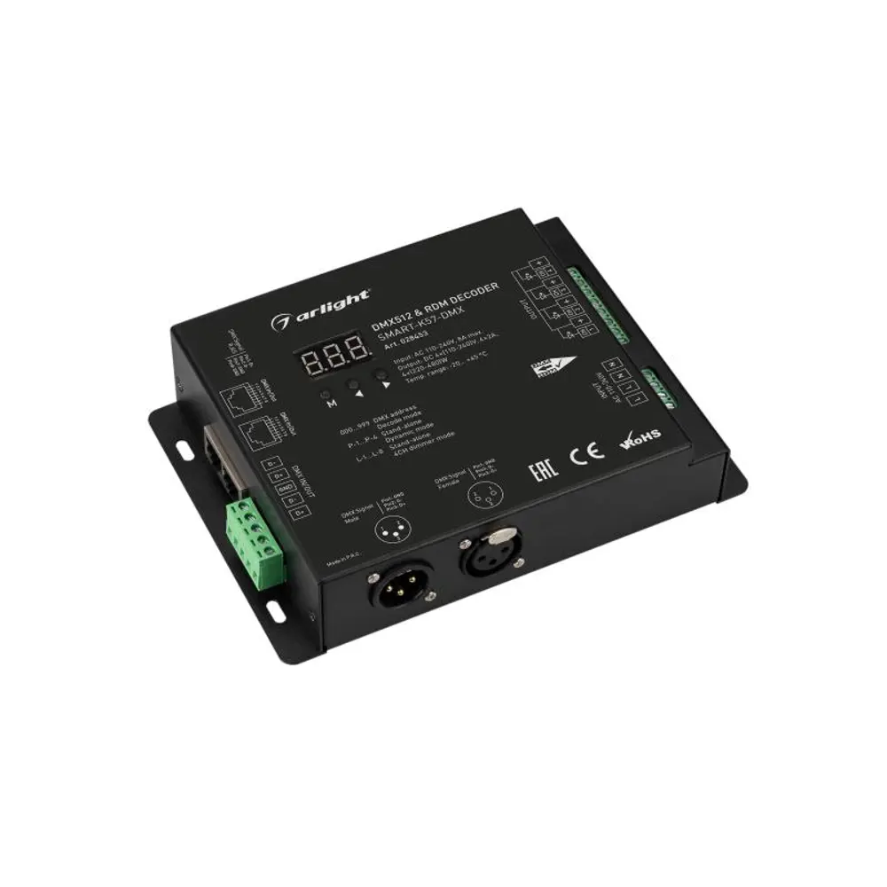 Фото Декодер Arlight SMART-K57-DMX 230V 4x2A XLR3 028453 Фото Декодер Arlight SMART-K57-DMX 230V 4x2A XLR3 028453