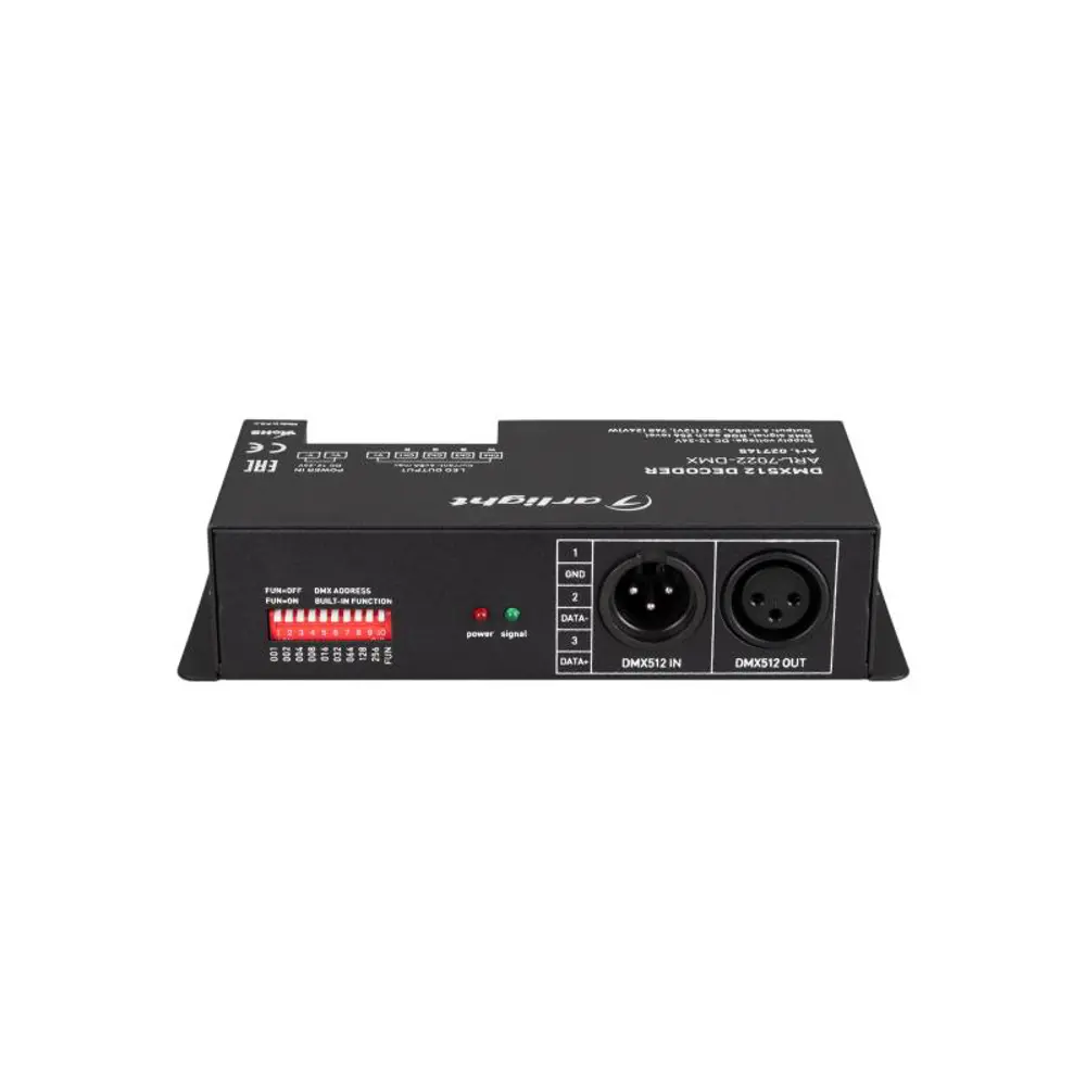 Фото 2 Декодер Arlight ARL-7022-DMX 12-24V 4x8A DMX512 XLR3 027145 Фото 2 Декодер Arlight ARL-7022-DMX 12-24V 4x8A DMX512 XLR3 027145