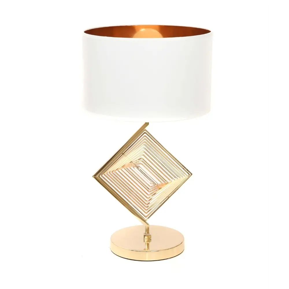Фото Настольная лампа LUMINA DECO Fabi LDT 5529 F.GD+WT цвет белый Фото Настольная лампа LUMINA DECO Fabi LDT 5529 F.GD+WT цвет белый