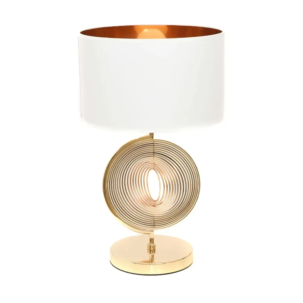 Фото Настольная лампа LUMINA DECO Monteroni LDT 5532 F.GD+WT цвет белый Фото Настольная лампа LUMINA DECO Monteroni LDT 5532 F.GD+WT цвет белый