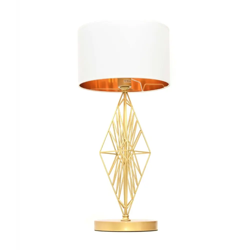 Фото Настольная лампа LUMINA DECO Salvari LDT 5533 GD+WT цвет белый Фото Настольная лампа LUMINA DECO Salvari LDT 5533 GD+WT цвет белый
