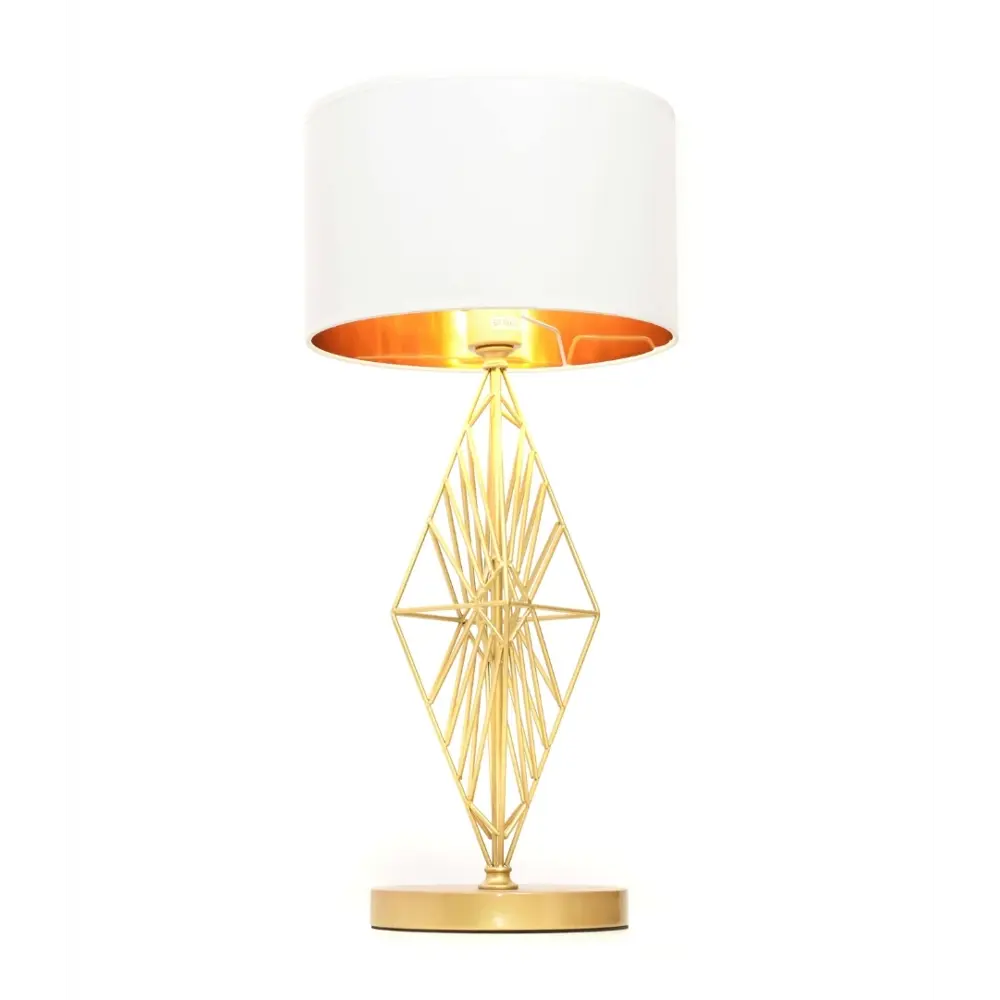 Фото 3 Настольная лампа LUMINA DECO Salvari LDT 5533 GD+WT цвет белый Фото 3 Настольная лампа LUMINA DECO Salvari LDT 5533 GD+WT цвет белый