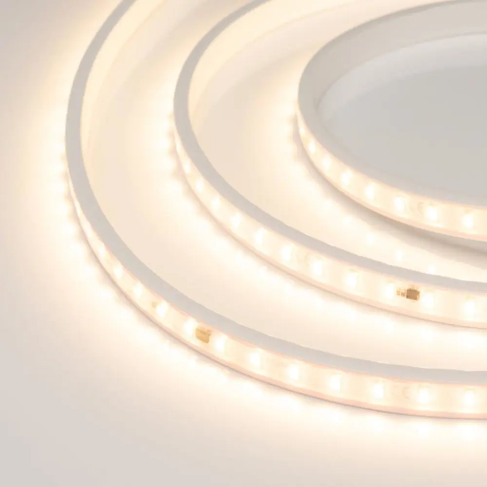Фото 3 Светодиодная лента ARLIGHT 027054 SMD 5630 72 диод/14 Вт/м 230 В IP65 500 м теплый белый свет Фото 3 Светодиодная лента ARLIGHT 027054 SMD 5630 72 диод/14 Вт/м 230 В IP65 500 м теплый белый свет
