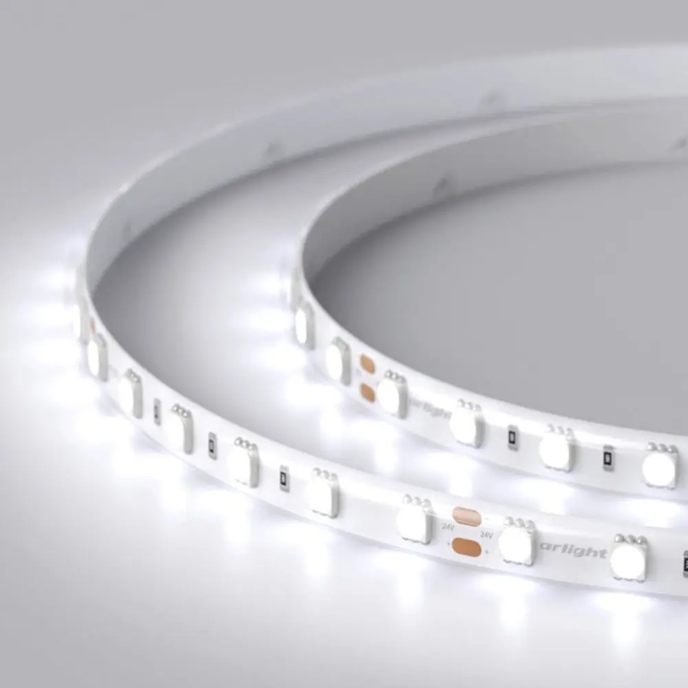 Фото 4 Светодиодная лента Arlight 016847 SMD 5060 60 диод/12 Вт/м 24 В IP65 5 м холодный белый свет Фото 4 Светодиодная лента Arlight 016847 SMD 5060 60 диод/12 Вт/м 24 В IP65 5 м холодный белый свет