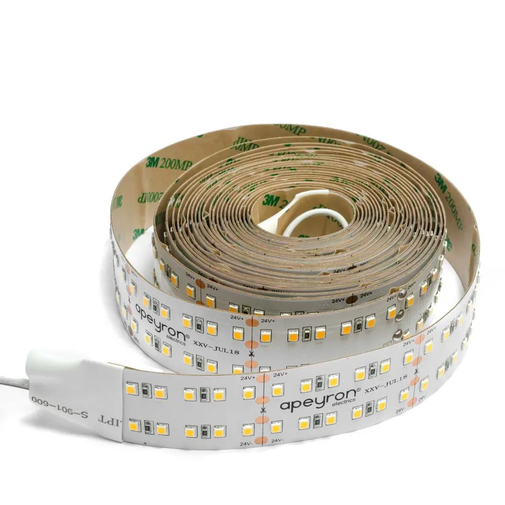 Фото 2 Светодиодная лента APEYRON Светодиодная лента SMD 2835 240 диод/42 Вт/м 24 В IP20 5 м нейтральный белый свет Фото 2 Светодиодная лента APEYRON Светодиодная лента SMD 2835 240 диод/42 Вт/м 24 В IP20 5 м нейтральный белый свет