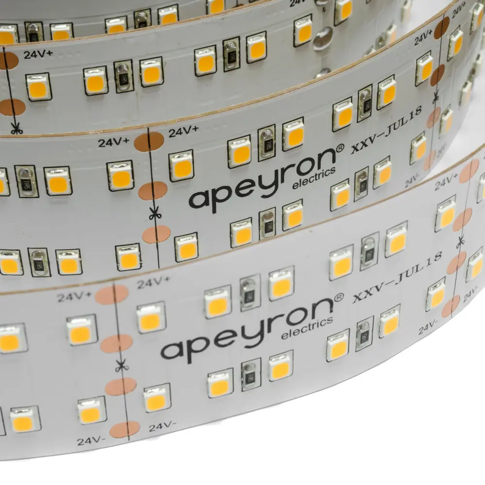 Фото 4 Светодиодная лента APEYRON Светодиодная лента SMD 2835 240 диод/38 Вт/м 24 В IP20 5 м нейтральный белый свет Фото 4 Светодиодная лента APEYRON Светодиодная лента SMD 2835 240 диод/38 Вт/м 24 В IP20 5 м нейтральный белый свет