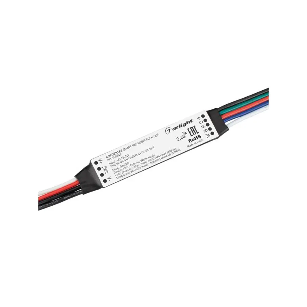 Фото 2 Контроллер Arlight SMART-K48-RGBW-PUSH-SUF 12-24V 4x1A 2.4G 028442 Фото 2 Контроллер Arlight SMART-K48-RGBW-PUSH-SUF 12-24V 4x1A 2.4G 028442