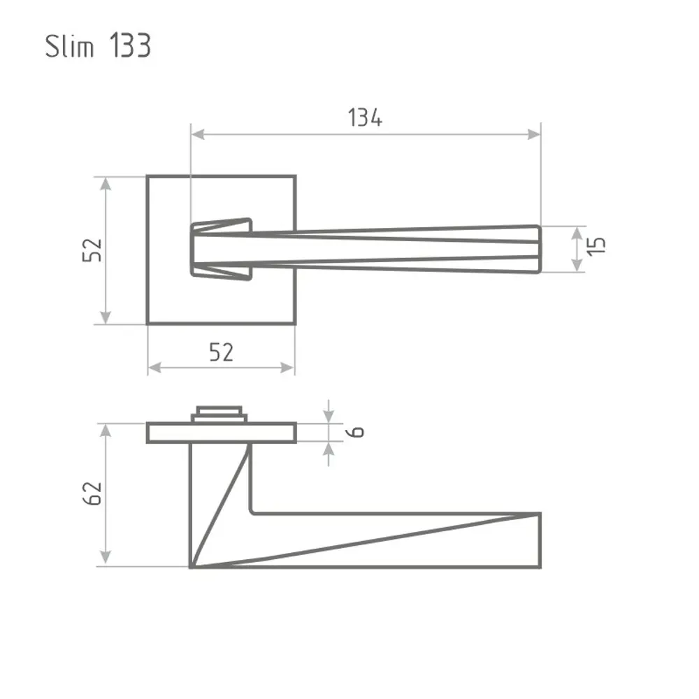 Фото 2 Ручки дверные на розетке Нора-М 133K Slim 18629, 134 мм, цвет матовый хром Фото 2 Ручки дверные на розетке Нора-М 133K Slim 18629, 134 мм, цвет матовый хром