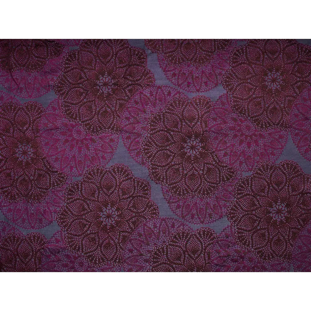 Фото 14 Штора на шторной ленте Муар 170x270 см цвет бордовый