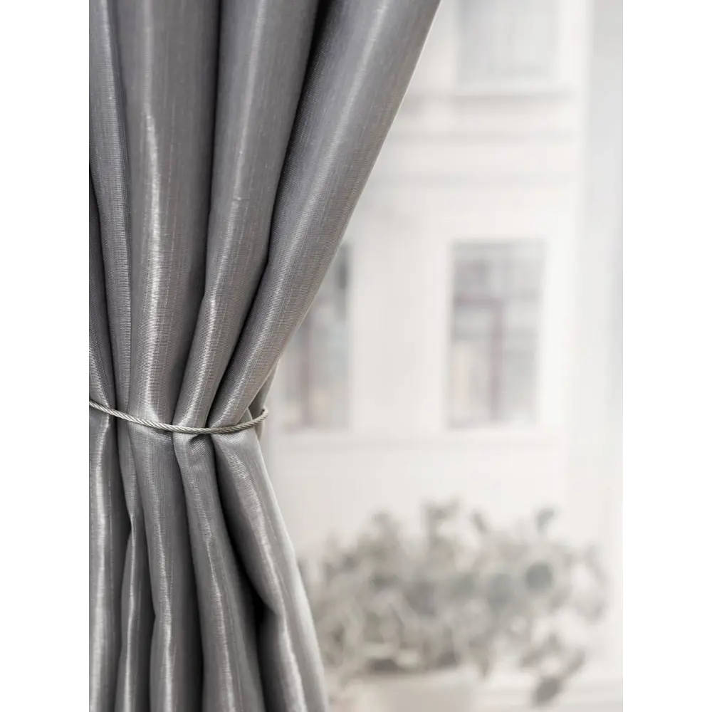 Фото Штора на шторной ленте Monoray 150х250 см цвет серый Фото Штора на шторной ленте Monoray 150х250 см цвет серый