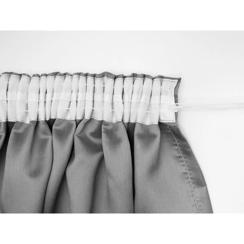 Фото 7 Штора на шторной ленте Monoray 150х250 см цвет серый Фото 7 Штора на шторной ленте Monoray 150х250 см цвет серый