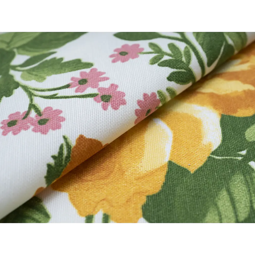 Фото 6 Штора на шторной ленте с печатным рисунком цветы 170x260 см цвет желтый