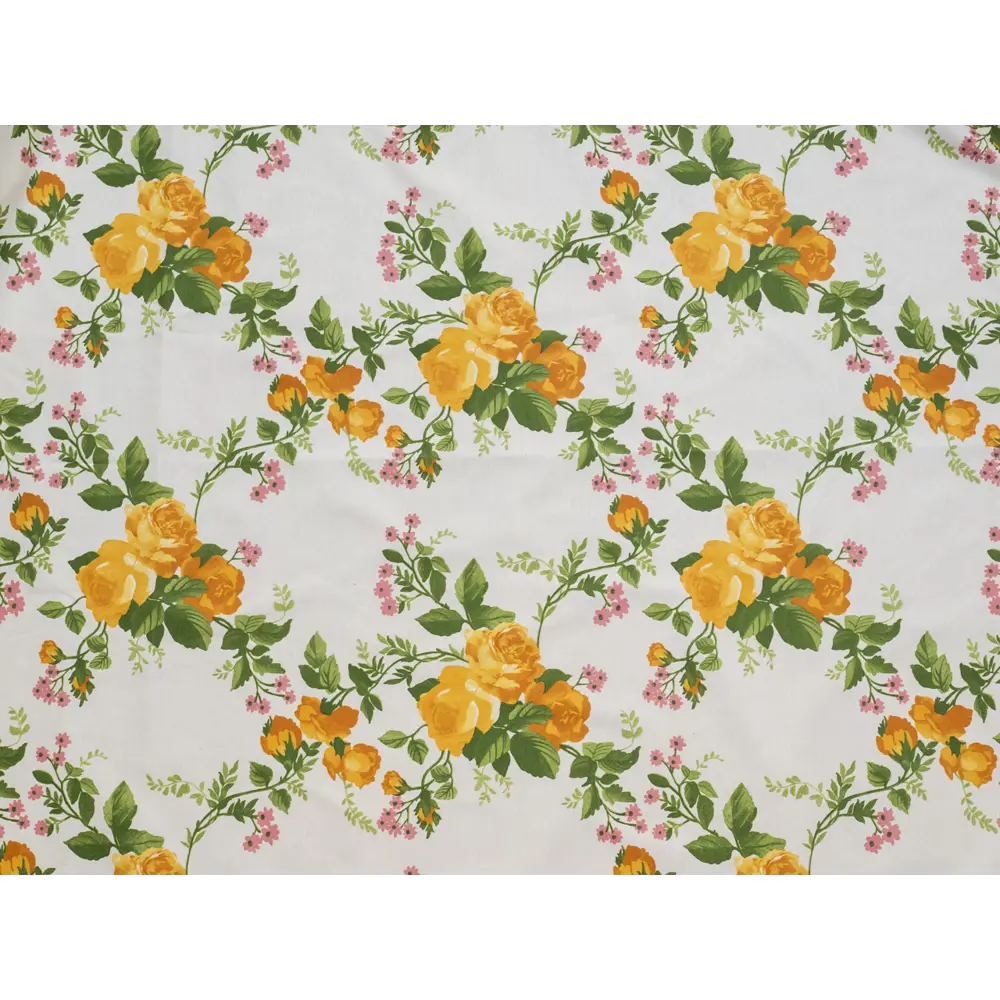 Фото 14 Штора на шторной ленте с печатным рисунком цветы 170x260 см цвет желтый