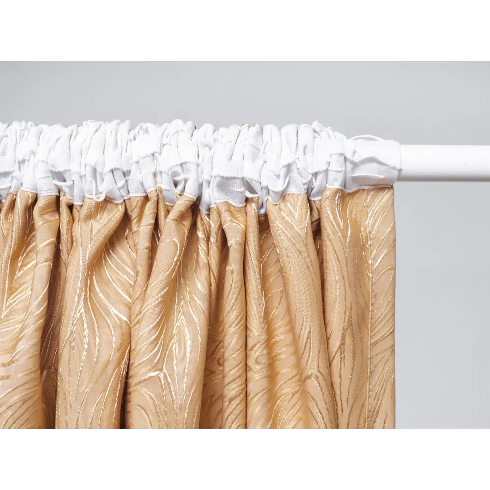 Фото 12 Штора на шторной ленте Марсель 170x270 см цвет золотистый Фото 12 Штора на шторной ленте Марсель 170x270 см цвет золотистый