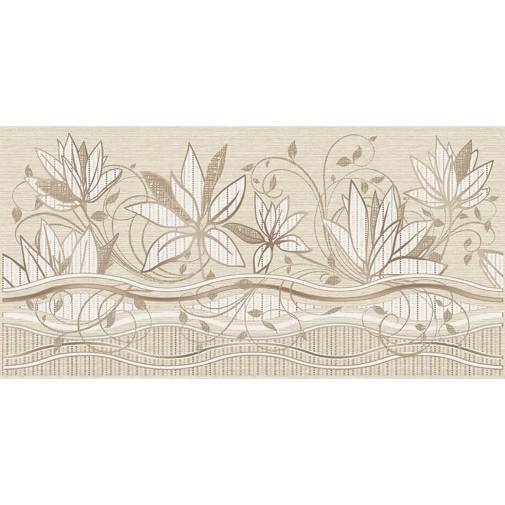 Фото Декор настенный Azori Romanico Flora 31.5x63 см матовый цвет бежевый флора Фото Декор настенный Azori Romanico Flora 31.5x63 см матовый цвет бежевый флора