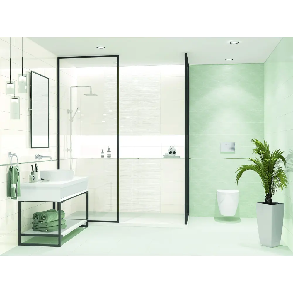 Фото 2 Плитка настенная Azori Lounge Mint 20.1x50.5 см 1.52 м² цвет ментоловый Фото 2 Плитка настенная Azori Lounge Mint 20.1x50.5 см 1.52 м² цвет ментоловый