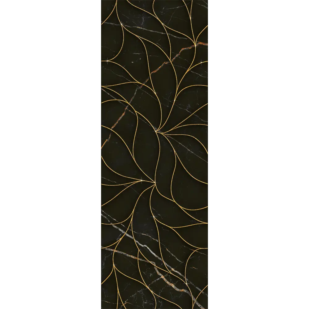 Фото Декор настенный Black and Gold Struttura 24.2x70 см глянцевый цвет черный Фото Декор настенный Black and Gold Struttura 24.2x70 см глянцевый цвет черный