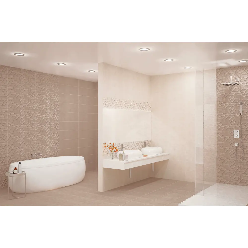 Фото 2 Плитка настенная Eletto Сeramica Odense 24.2x70 см 1.19 м² цвет кремовый Фото 2 Плитка настенная Eletto Сeramica Odense 24.2x70 см 1.19 м² цвет кремовый