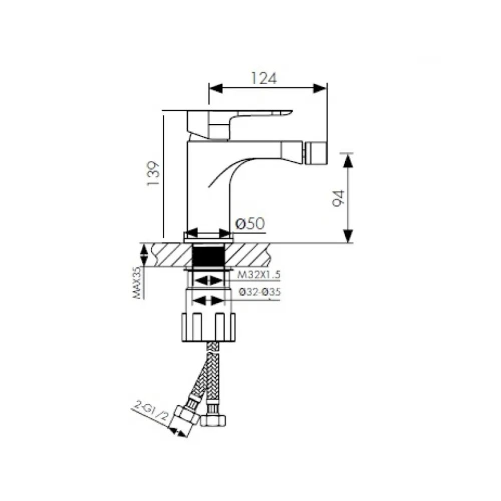 Фото 2 Смеситель для биде Kaiser Cezar 05088 однорычажный цвет хром Фото 2 Смеситель для биде Kaiser Cezar 05088 однорычажный цвет хром