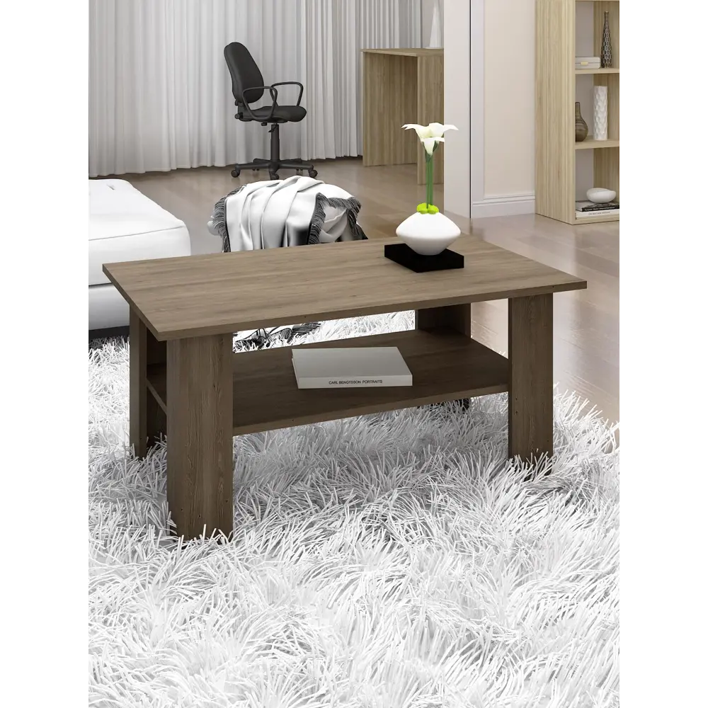 Фото 3 Стол журнальный прямоугольный Мебельная фабрика 1+1 90х55х43.4 см цвет трюфель Фото 3 Стол журнальный прямоугольный Мебельная фабрика 1+1 90х55х43.4 см цвет трюфель