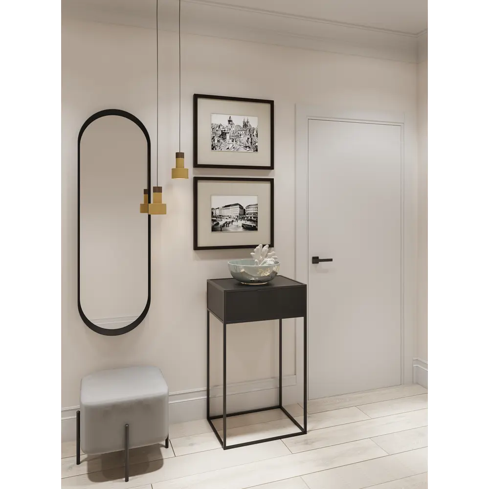 Фото 2 Консоль напольная с ящиком MD Noir 52.60x91x38 см цвет черный Фото 2 Консоль напольная с ящиком MD Noir 52.60x91x38 см цвет черный