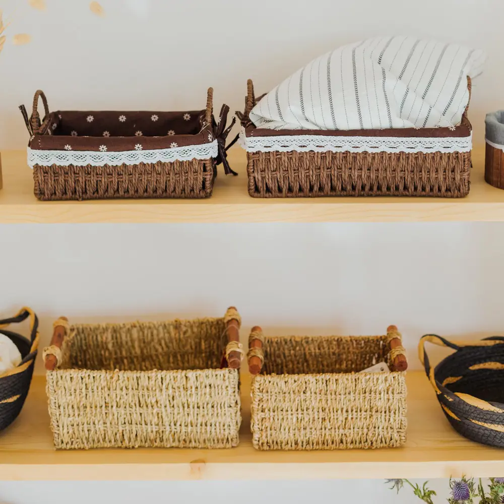 Фото 3 Корзина Доляна 17x9x25 см бумага цвет коричневый Фото 3 Корзина Доляна 17x9x25 см бумага цвет коричневый