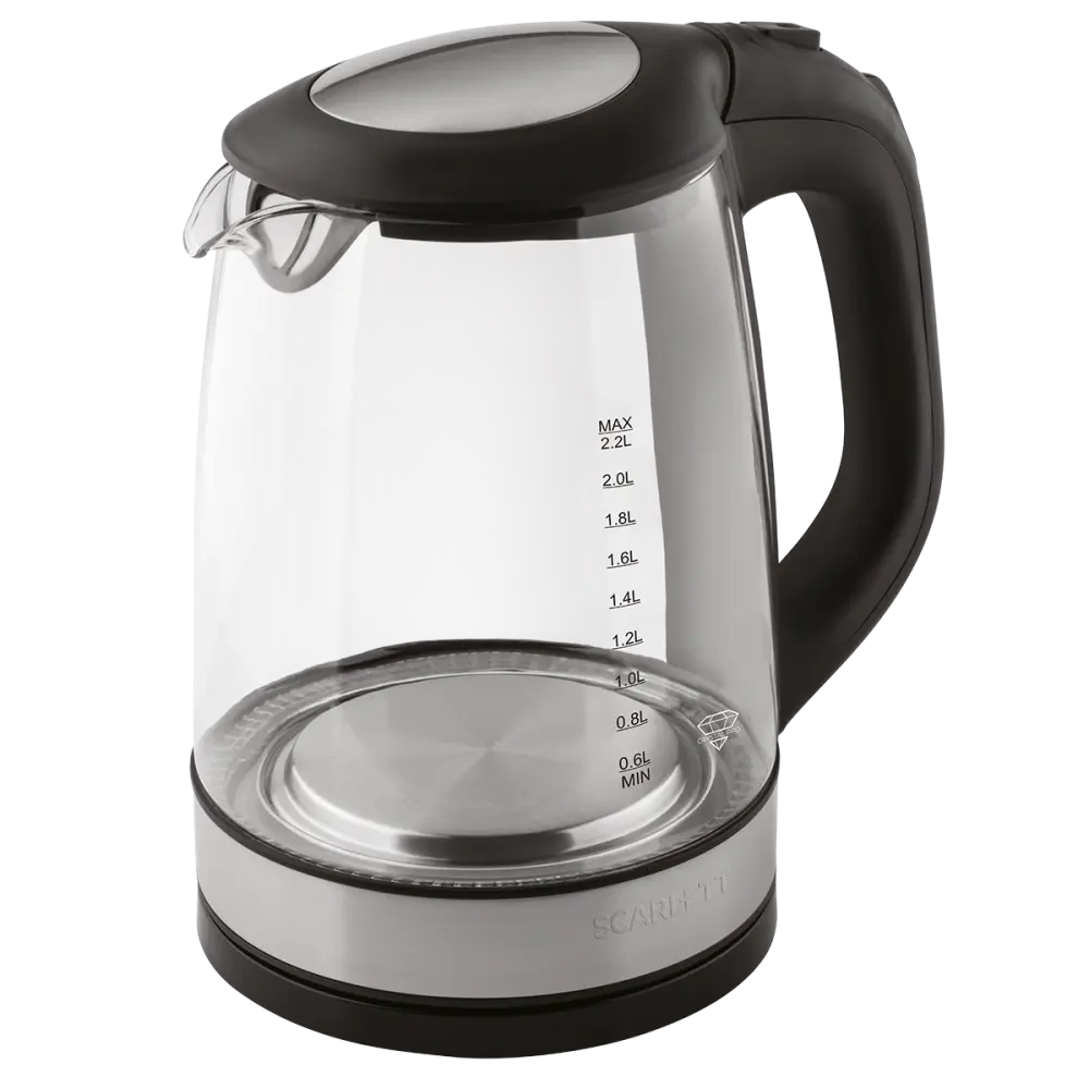 Фото 2 Электрический чайник Scarlett SC-EK27G19 2.2 л стекло цвет черный Фото 2 Электрический чайник Scarlett SC-EK27G19 2.2 л стекло цвет черный