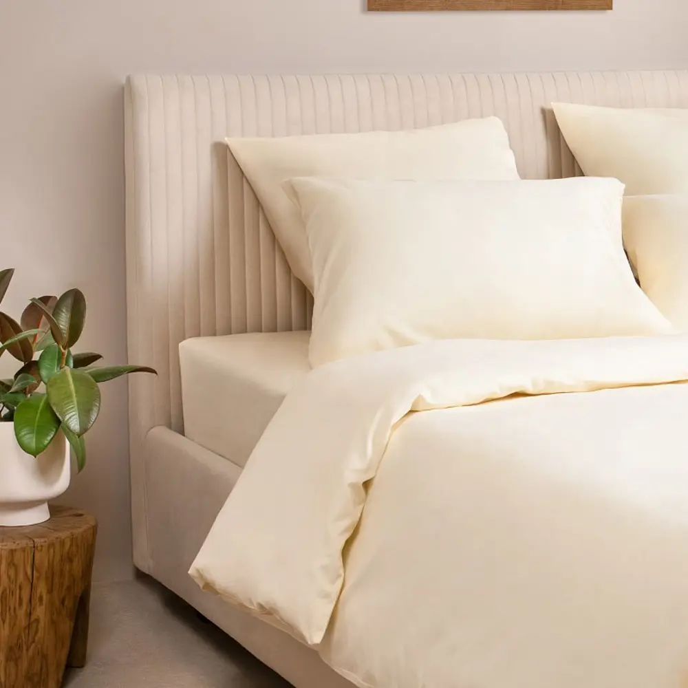 Фото 2 Комплект постельного белья Ecotex Моноспейс Дуэт ванильный Фото 2 Комплект постельного белья Ecotex Моноспейс Дуэт ванильный