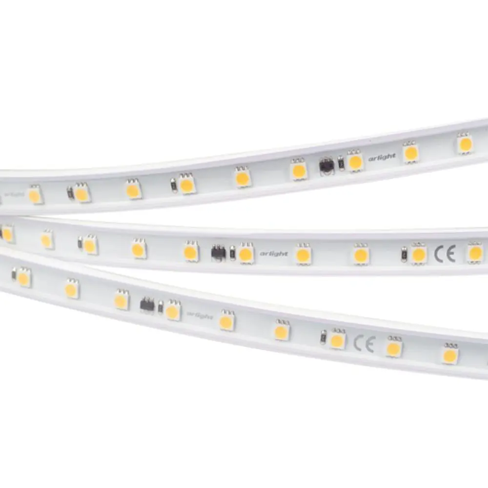 Фото Светодиодная лента ARLIGHT 027058(2) SMD 5060 54 диод/8 Вт/м 230 В IP65 500 м теплый белый свет Фото Светодиодная лента ARLIGHT 027058(2) SMD 5060 54 диод/8 Вт/м 230 В IP65 500 м теплый белый свет