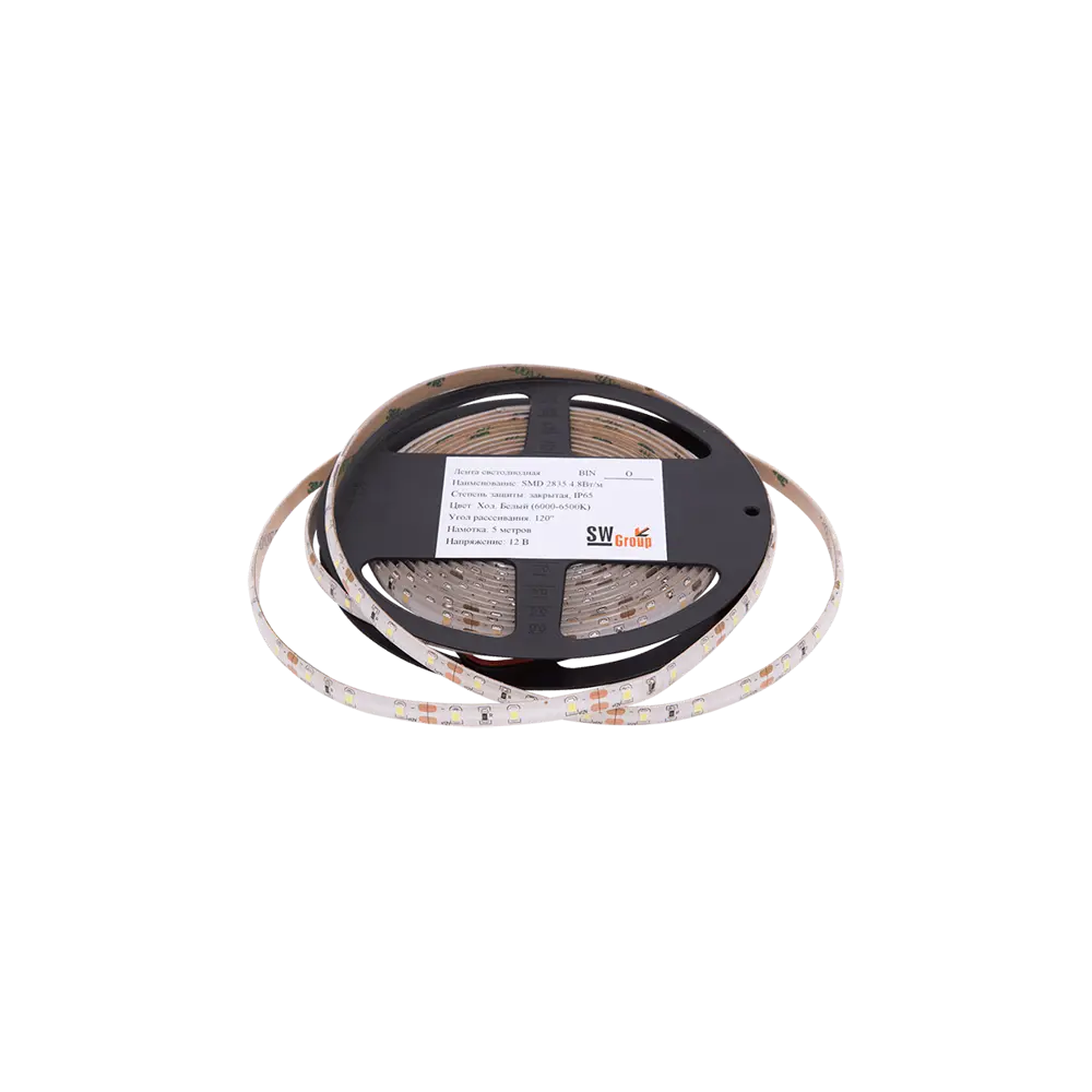 Фото 6 Светодиодная лента SWG SWG260-12-4.8-W-65 60 диод/4.8 Вт/м 12 В IP65 5 м холодный белый свет Фото 6 Светодиодная лента SWG SWG260-12-4.8-W-65 60 диод/4.8 Вт/м 12 В IP65 5 м холодный белый свет
