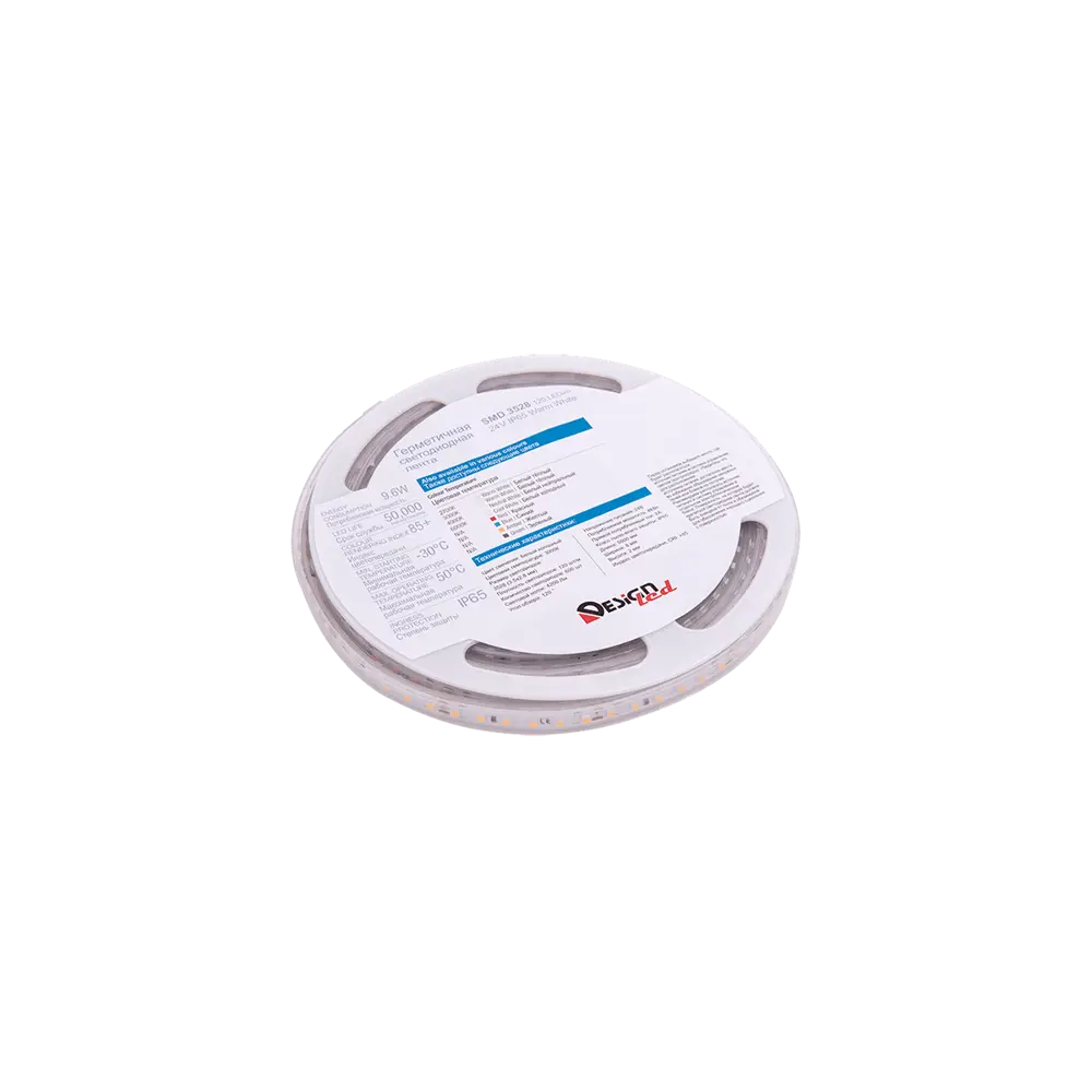 Фото 6 Светодиодная лента DESIGNLED DSG3120-24-WW-65 120 диод/9.6 Вт/м 24 В IP65 5 м теплый белый свет Фото 6 Светодиодная лента DESIGNLED DSG3120-24-WW-65 120 диод/9.6 Вт/м 24 В IP65 5 м теплый белый свет