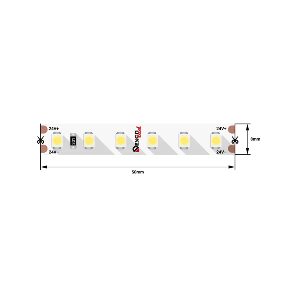 Фото 6 Светодиодная лента DESIGNLED DSG3120-24-WW-33 120 диод/9.6 Вт/м 24 В IP33 5 м теплый белый свет Фото 6 Светодиодная лента DESIGNLED DSG3120-24-WW-33 120 диод/9.6 Вт/м 24 В IP33 5 м теплый белый свет