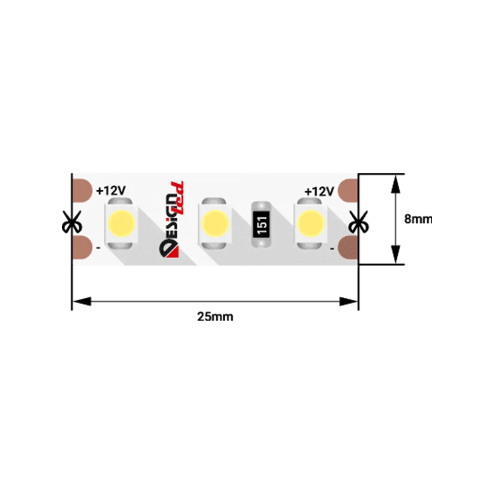 Фото 6 Светодиодная лента DESIGNLED DSG3120-12-WW-33 120 диод/9.6 Вт/м 12 В IP33 5 м теплый белый свет Фото 6 Светодиодная лента DESIGNLED DSG3120-12-WW-33 120 диод/9.6 Вт/м 12 В IP33 5 м теплый белый свет